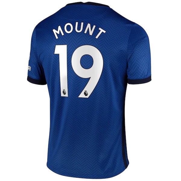 Camiseta Chelsea NO.19 Mount Primera equipo 2020-2021 Azul